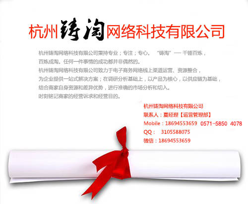 杭州铸淘网络科技有限公司|杭州天猫代运营|普洱网店托管