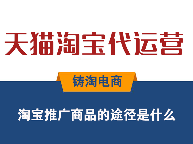 杭州铸淘网络科技有限公司-淘宝推广商品的途径是什么？