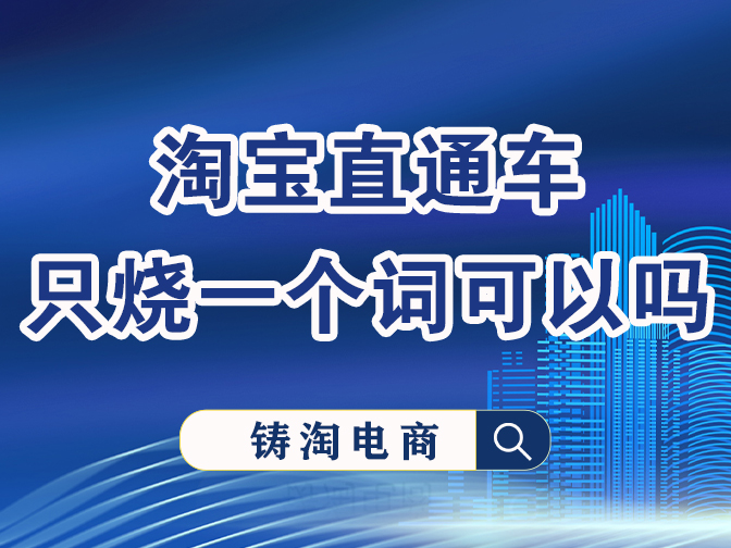 杭州淘宝代运营公司-淘宝直通车只烧一个词可以吗？